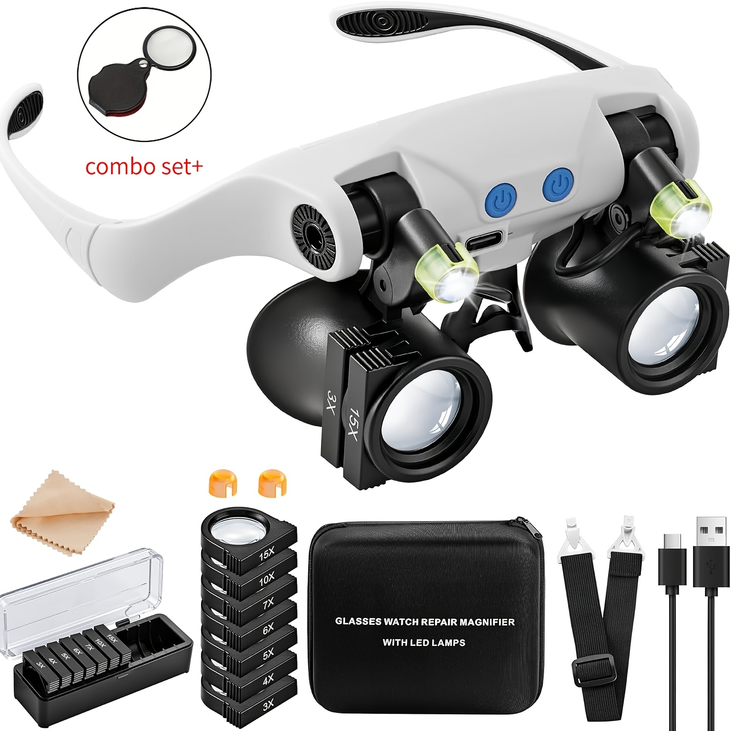 Head-mounted LED Magnifying Gl - Body Jewelry Display Case review and price