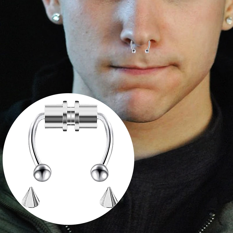 Fake Piercing Nose Ring Hoop S - Body Jewelry And Piercing review and price