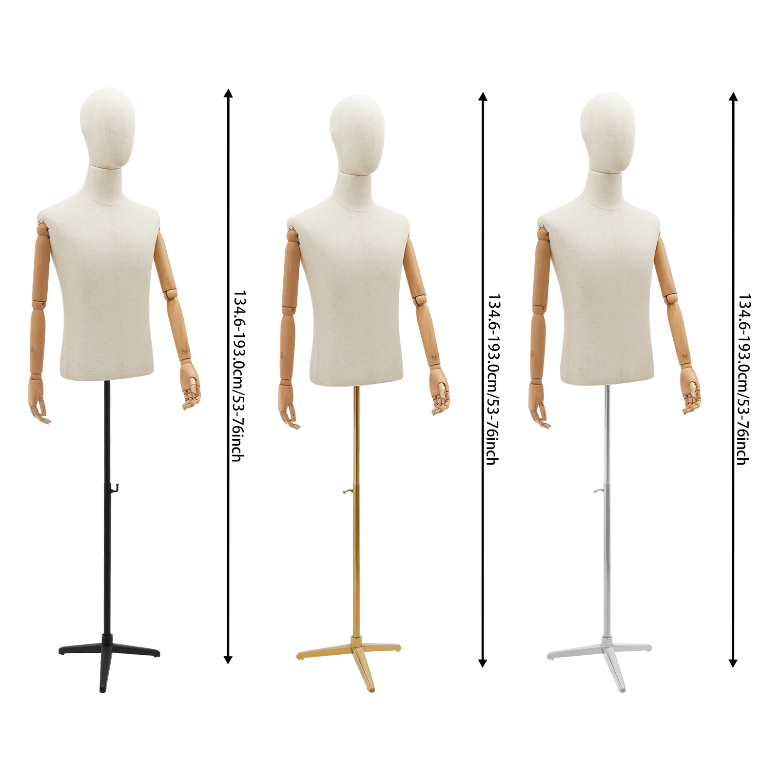 53-76in Adjustable Male Torso  - Body Jewelry Store review and price