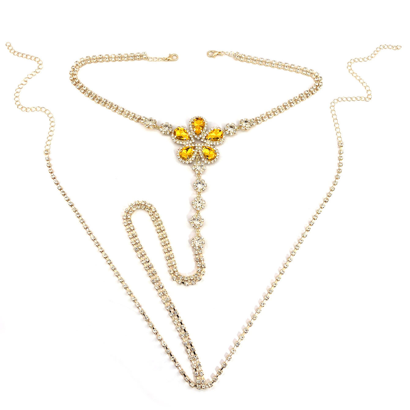 1pc Flower Shaped Sexy Rhinest - Body Jewelry For You review and price