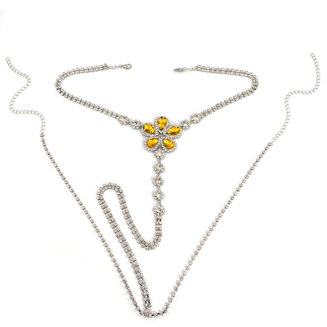 1pc Flower Shaped Sexy Rhinest - Body Jewelry For You review and price
