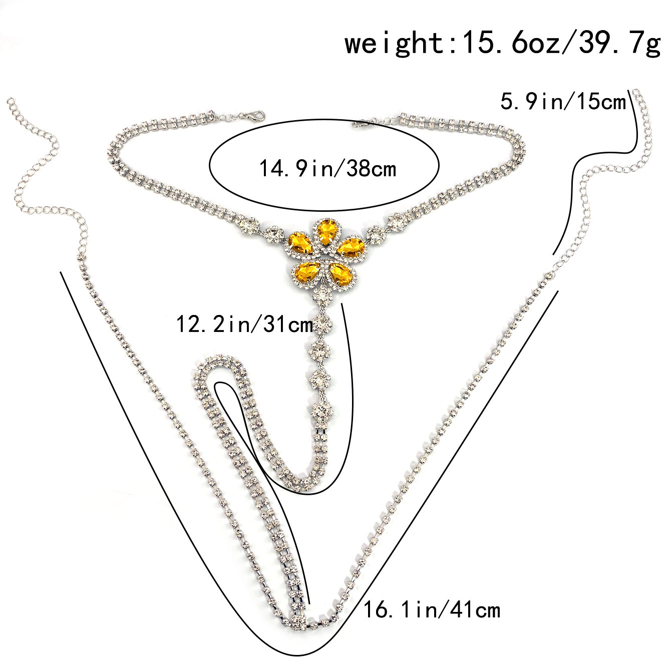 1pc Flower Shaped Sexy Rhinest - Body Jewelry For You review and price