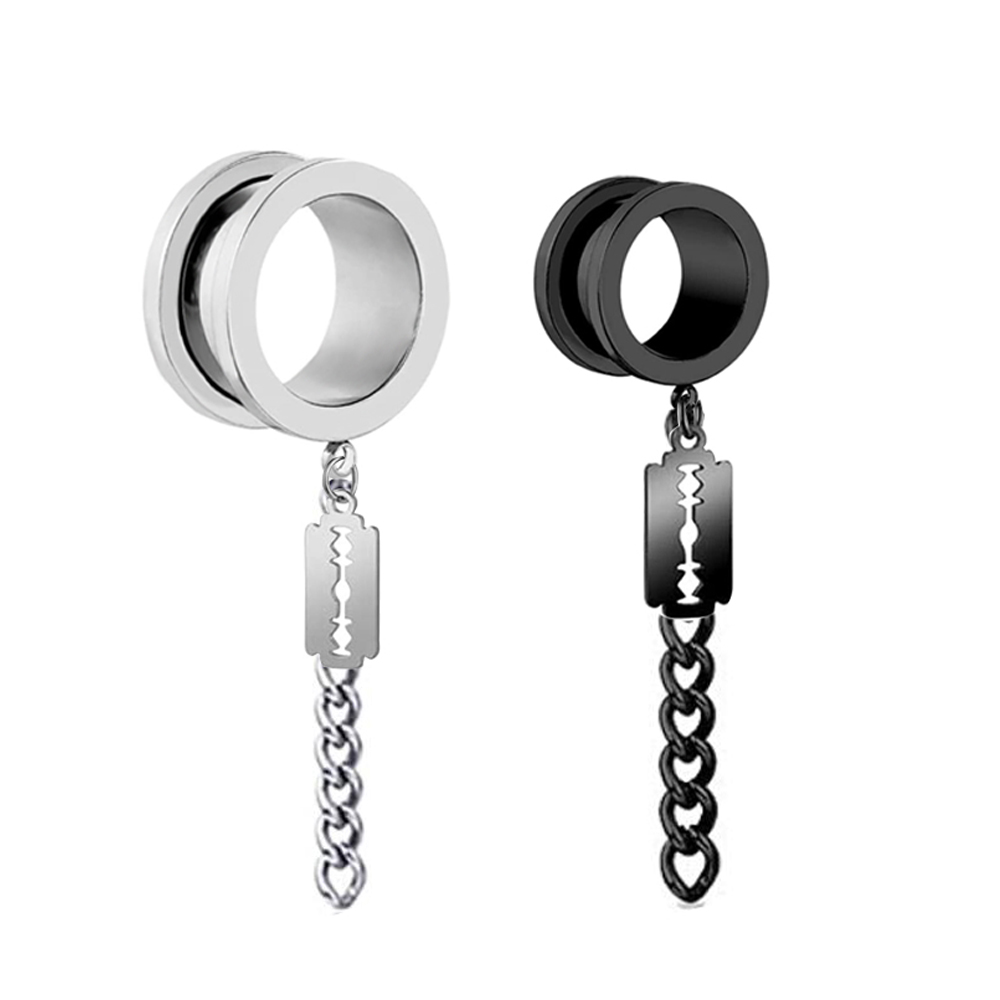 1 Pair Stainless Steel Ear Plu - Body Jewelry Ear Gauges review and price