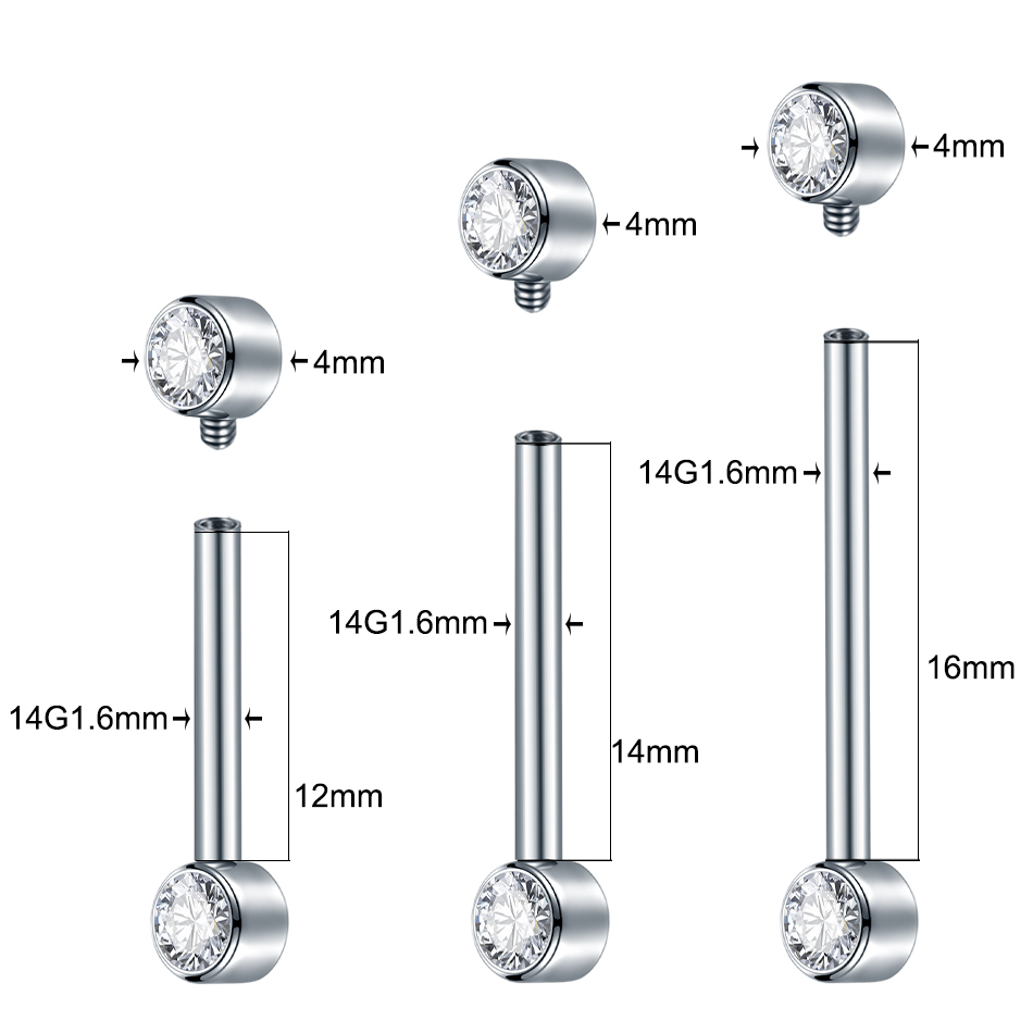 1/5Pcs Implant Grade Titanium  - Body Jewelry Implant Grade review and price