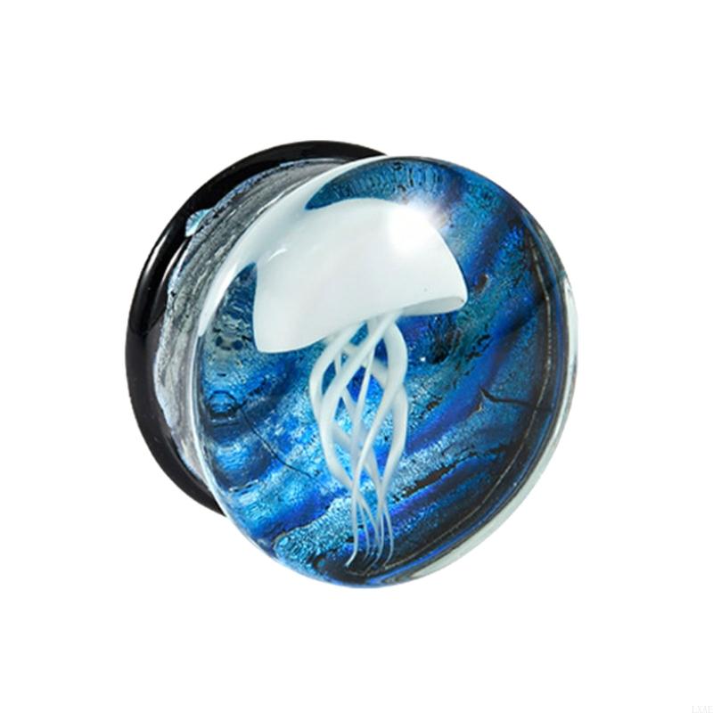  Elegant Jellyfish Glass Ear G - Body Jewelry Ear Gauges review and price