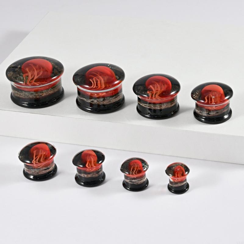  Elegant Jellyfish Glass Ear G - Body Jewelry Ear Gauges review and price
