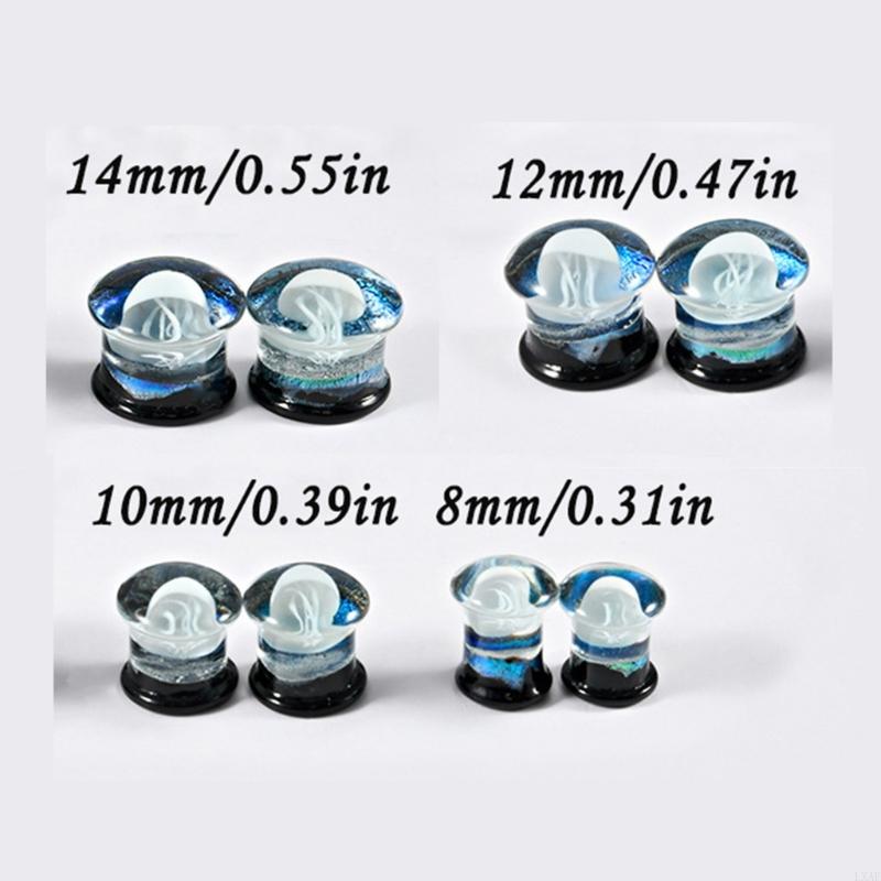  Elegant Jellyfish Glass Ear G - Body Jewelry Ear Gauges review and price