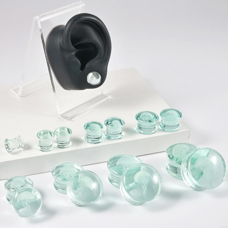  Elegant Jellyfish Glass Ear G - Body Jewelry Ear Gauges review and price
